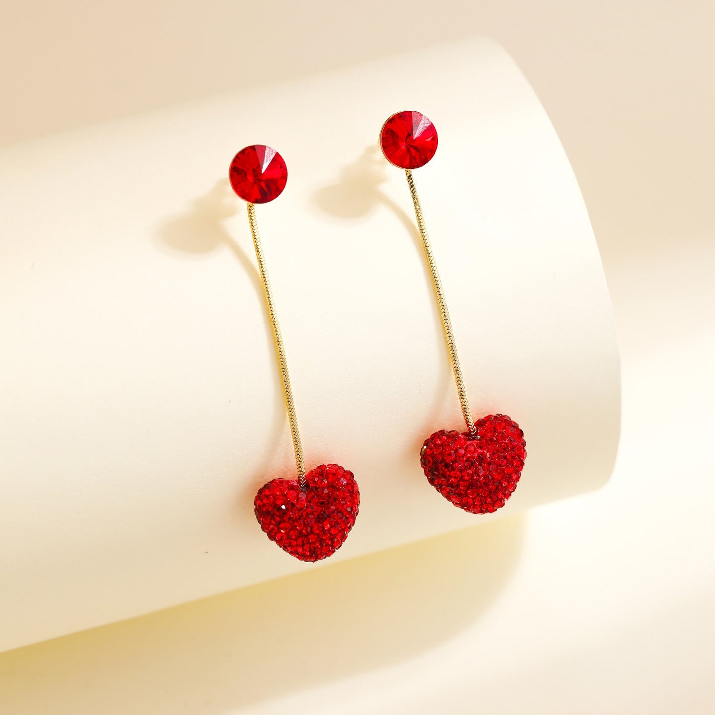 Romantic Red Heart Earrings