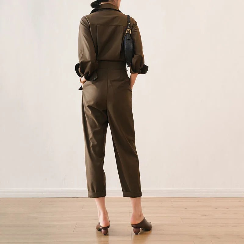 High Street Jumpsuit - Color Fitness Ankle-length Loose Fit Jumpsuit