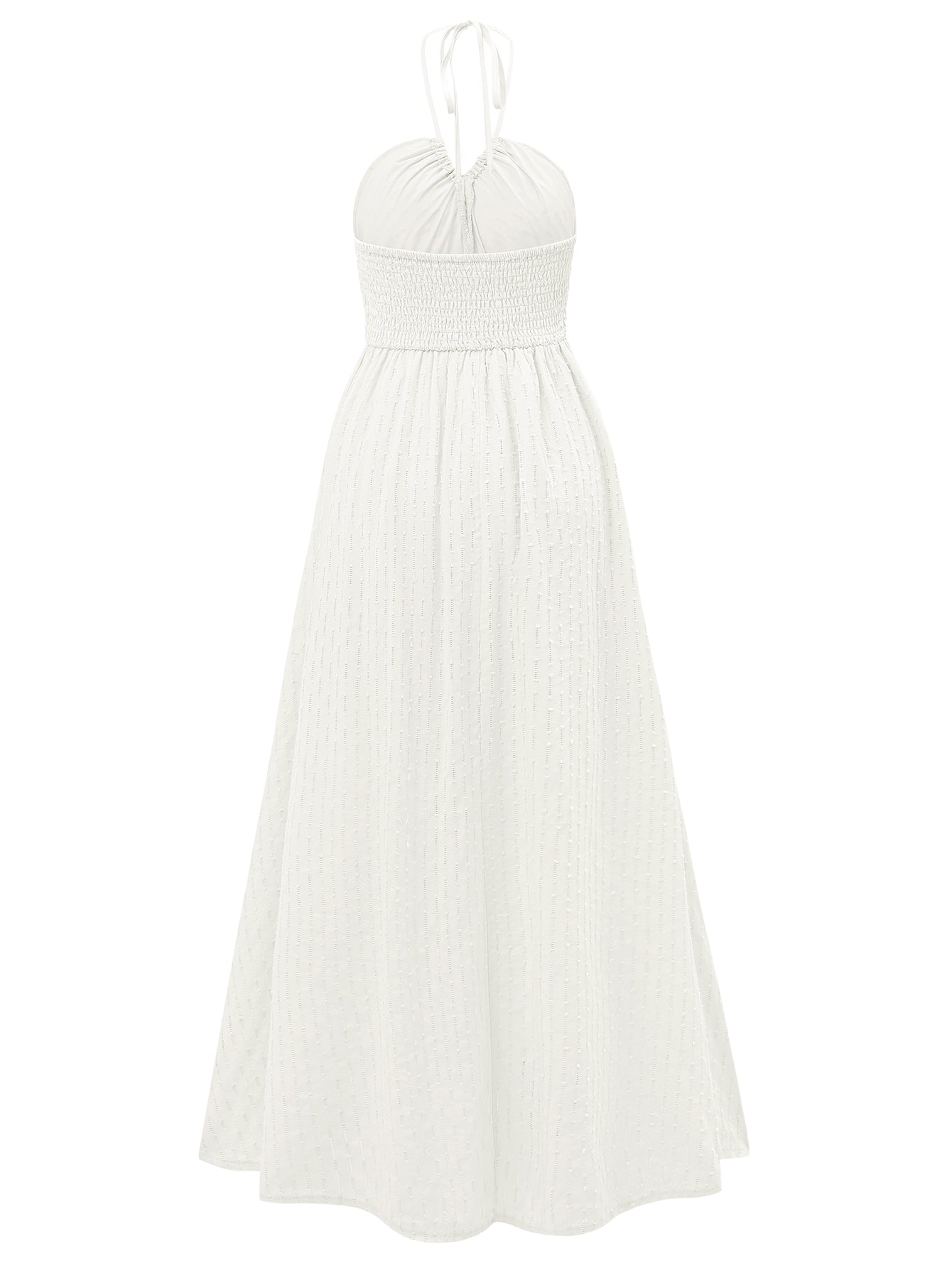 Reservation for Two Halter Maxi Dress - White