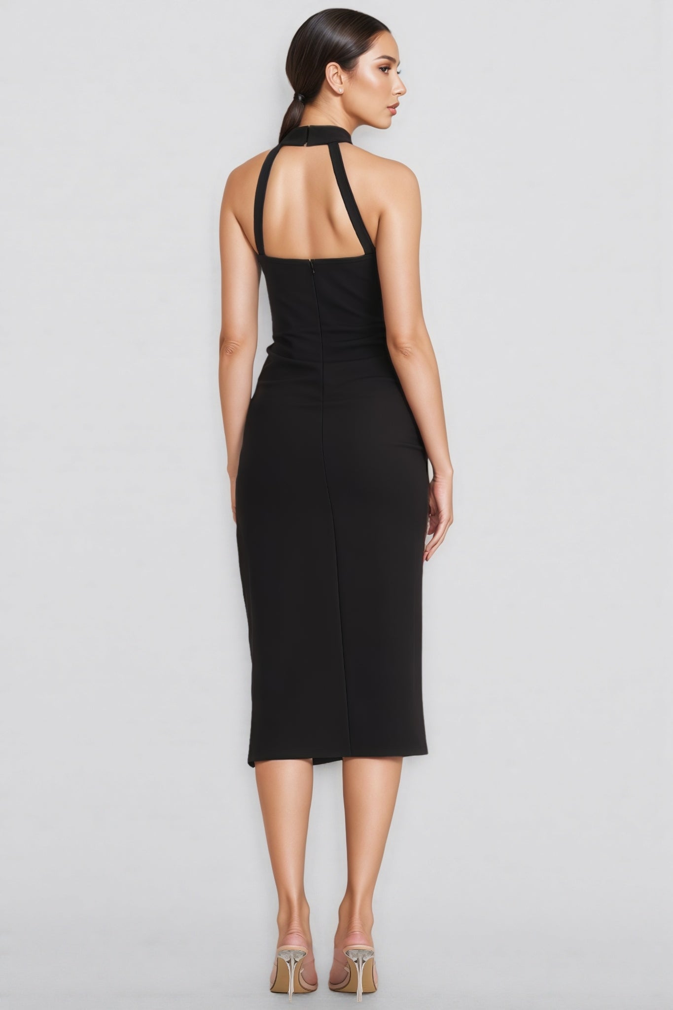 Salemse Diamante Split Midi Dress