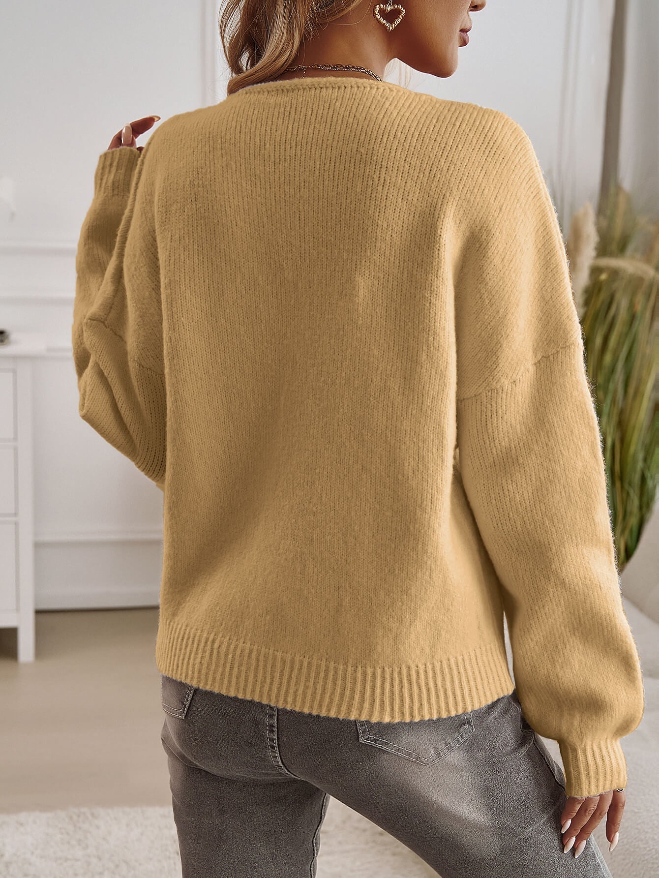 Shes the Bow Detail Sweater Cardigan - Yellow
