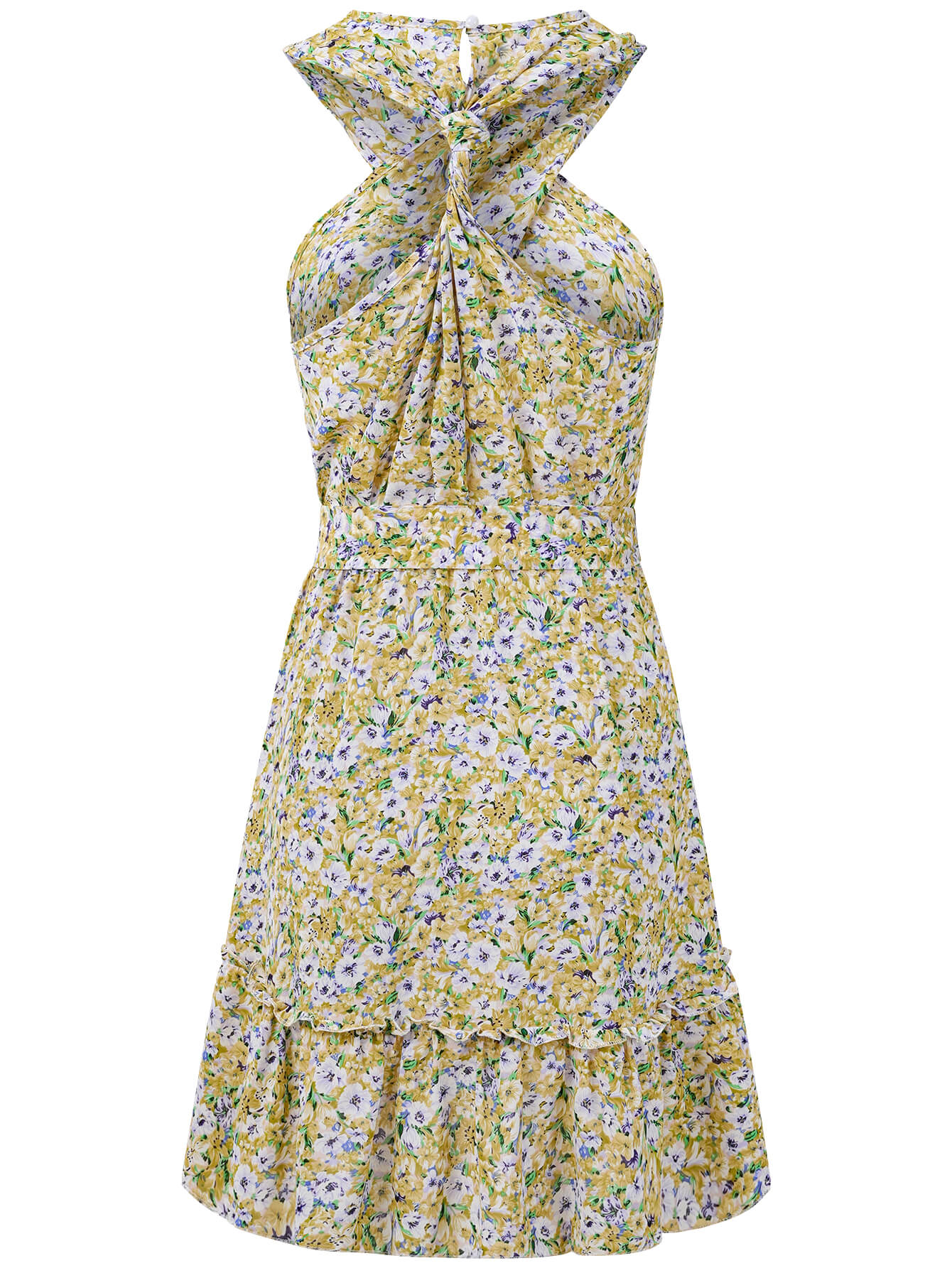 Ariana Halter Mini Dress - Yellow