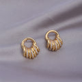Elegant Gold Shell Earrings