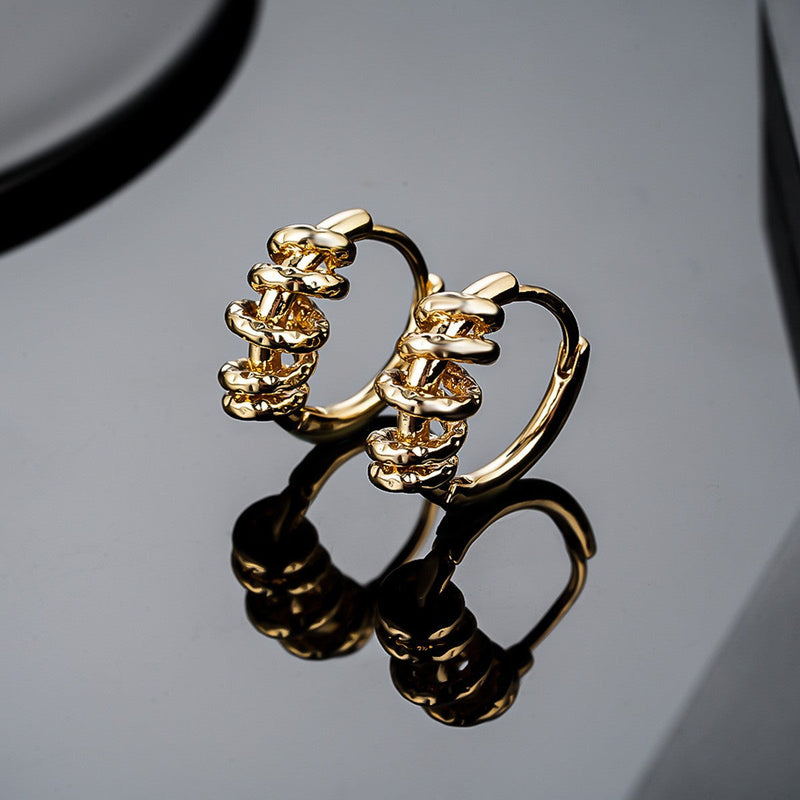 Textured Gold Earrings