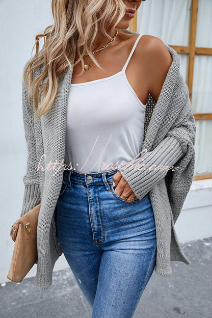Fidovit Round Neck Dolman Sleeve Cardigan