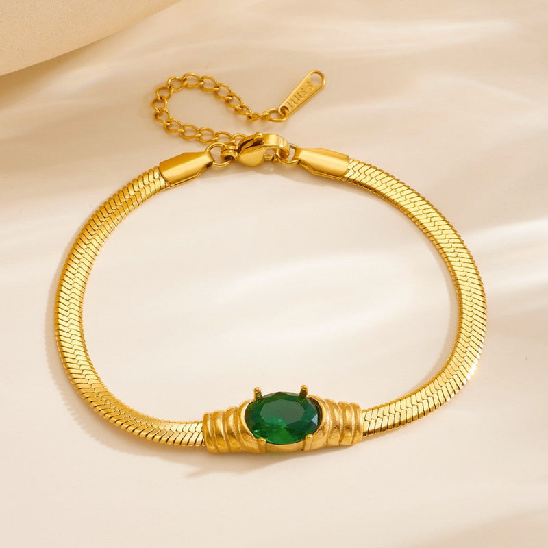 Classic Emerald Gold Bracelet