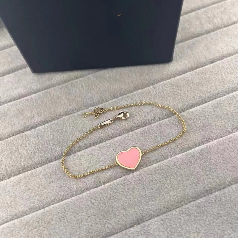 Romantic Pink Heart Bracelet