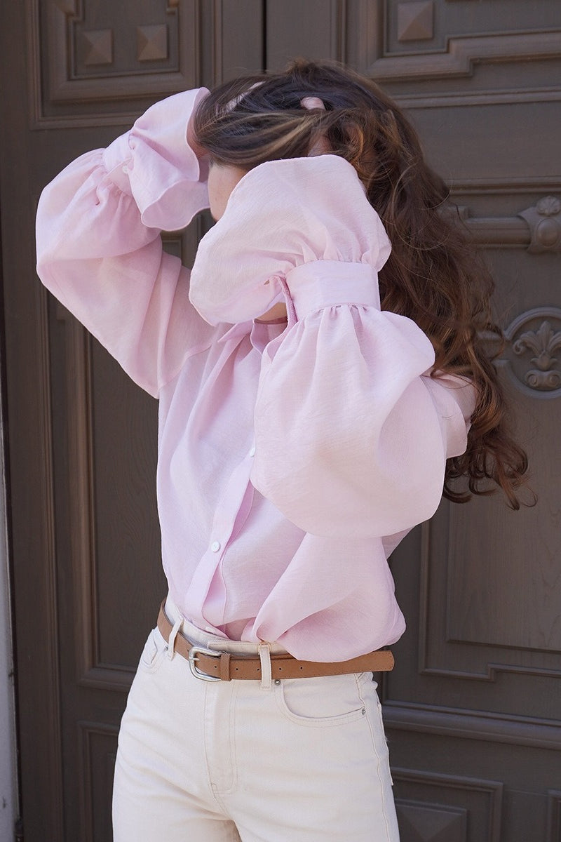 Tencel Loose Long-sleeve Blouse