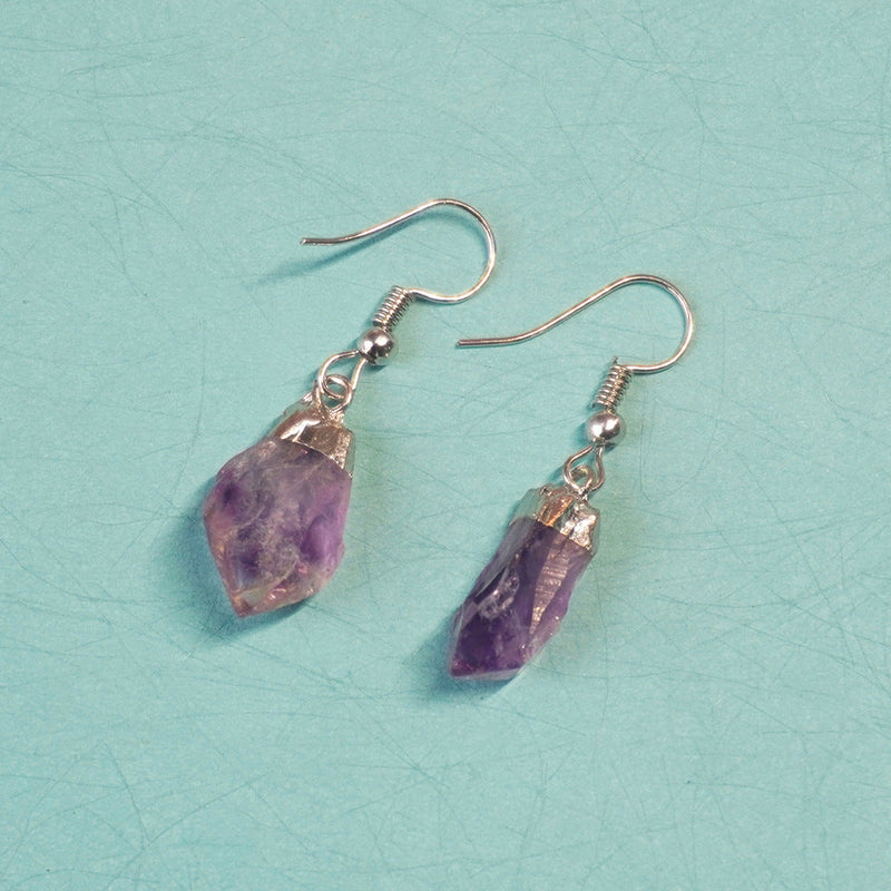 Amethyst Crystal Earrings