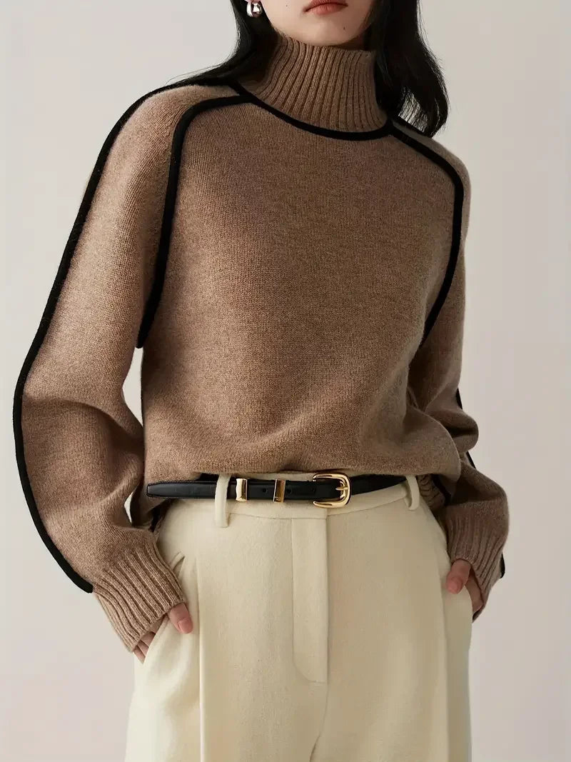 Half Turtleneck Knitted Sweater