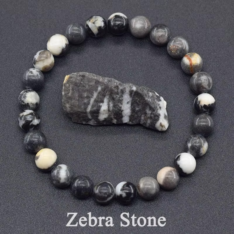 Zebra Stone Beaded