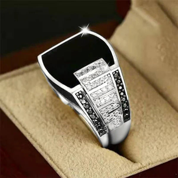 Statement Onyx Crystal Ring
