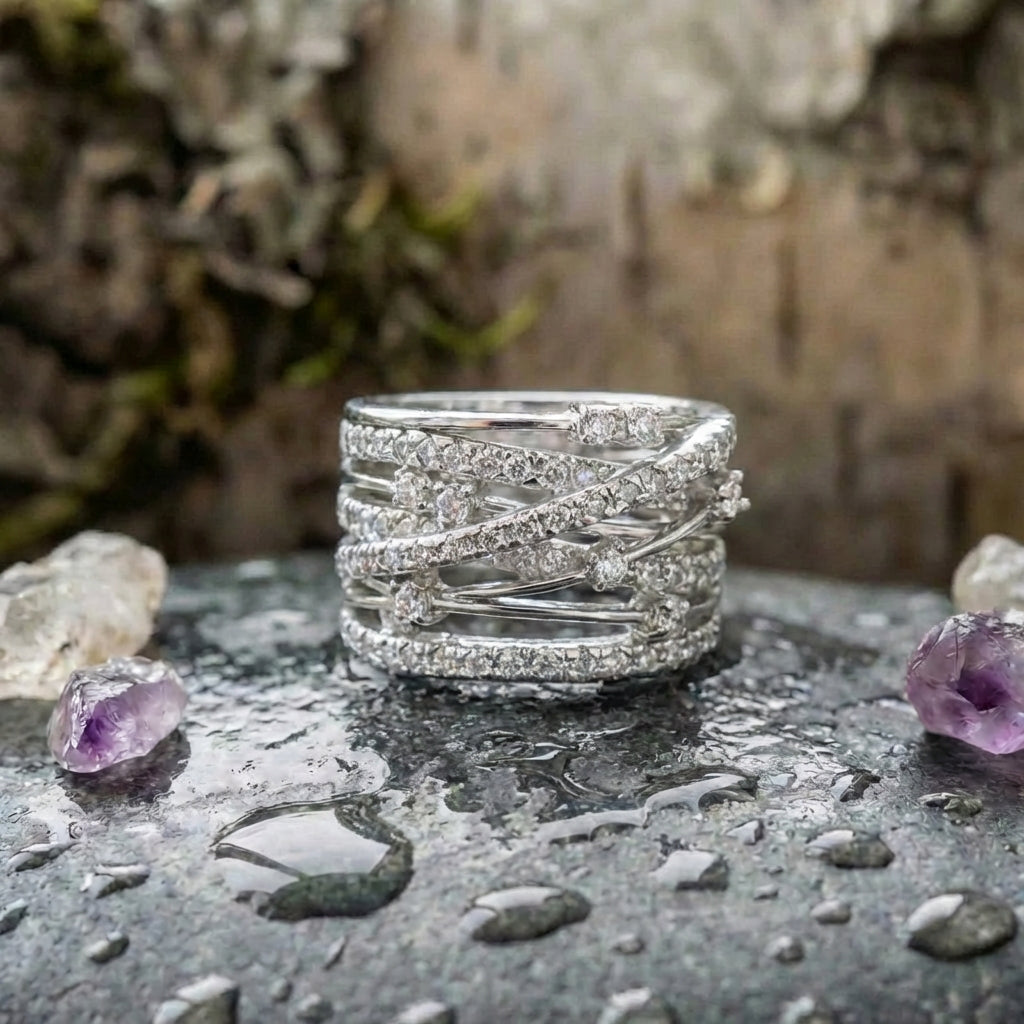 Elegant Crystal Statement Ring