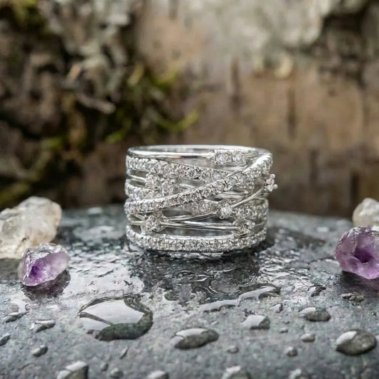 Elegant Crystal Statement Ring