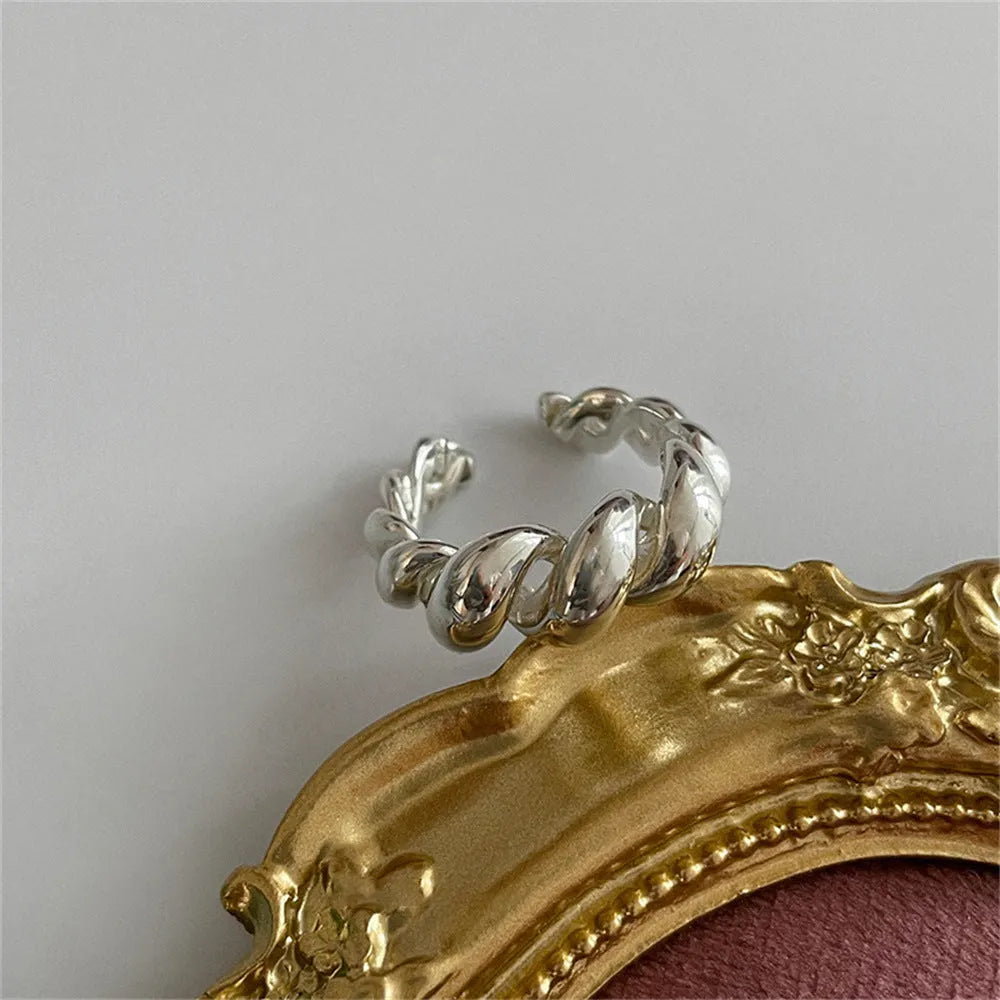 Twisted Silver Ring