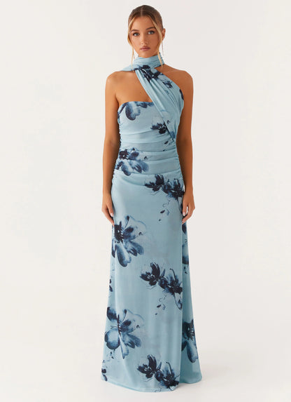 Songbird Maxi Dress - Blue Black