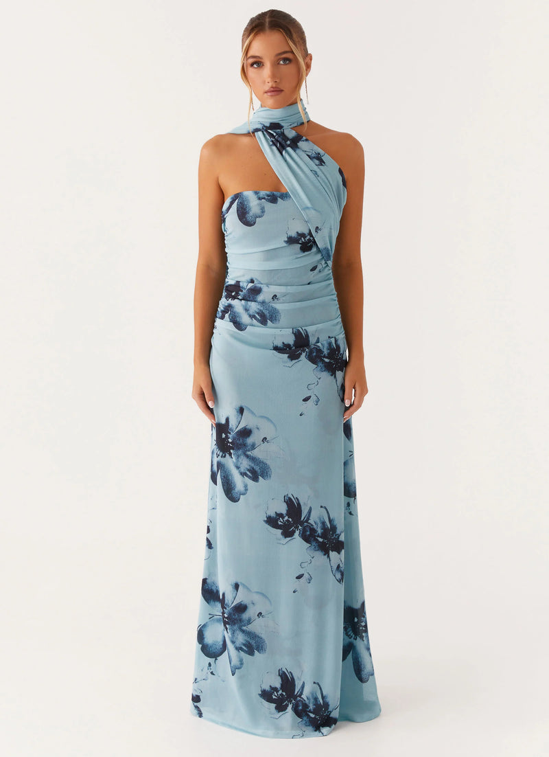 Songbird Maxi Dress - Blue Black