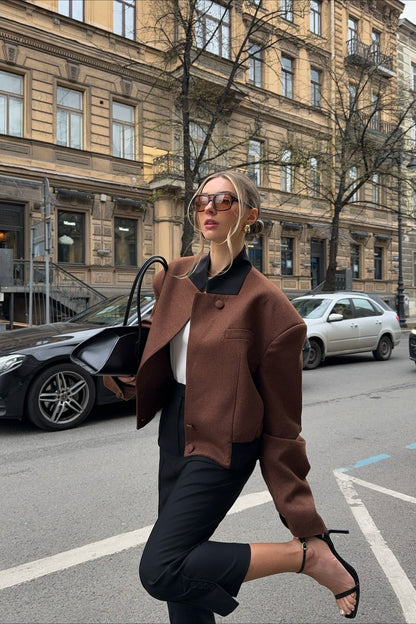 Padded Shoulder Coat