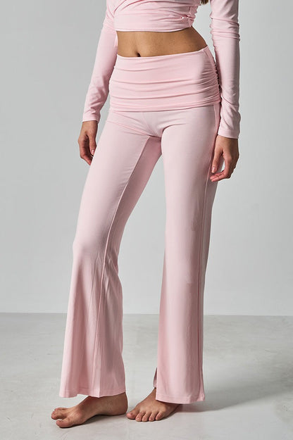 Fitted Foldover Soft Pants