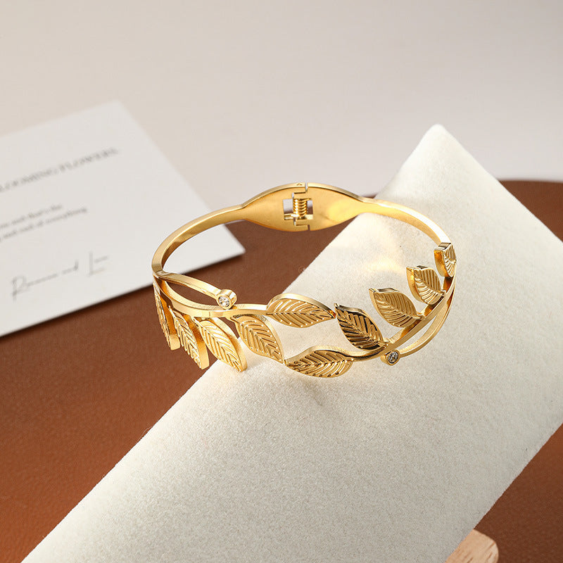 Elegant Leaf Bracelet