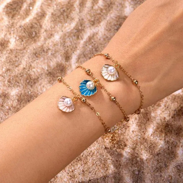 Elegant Shell Pearl Bracelet