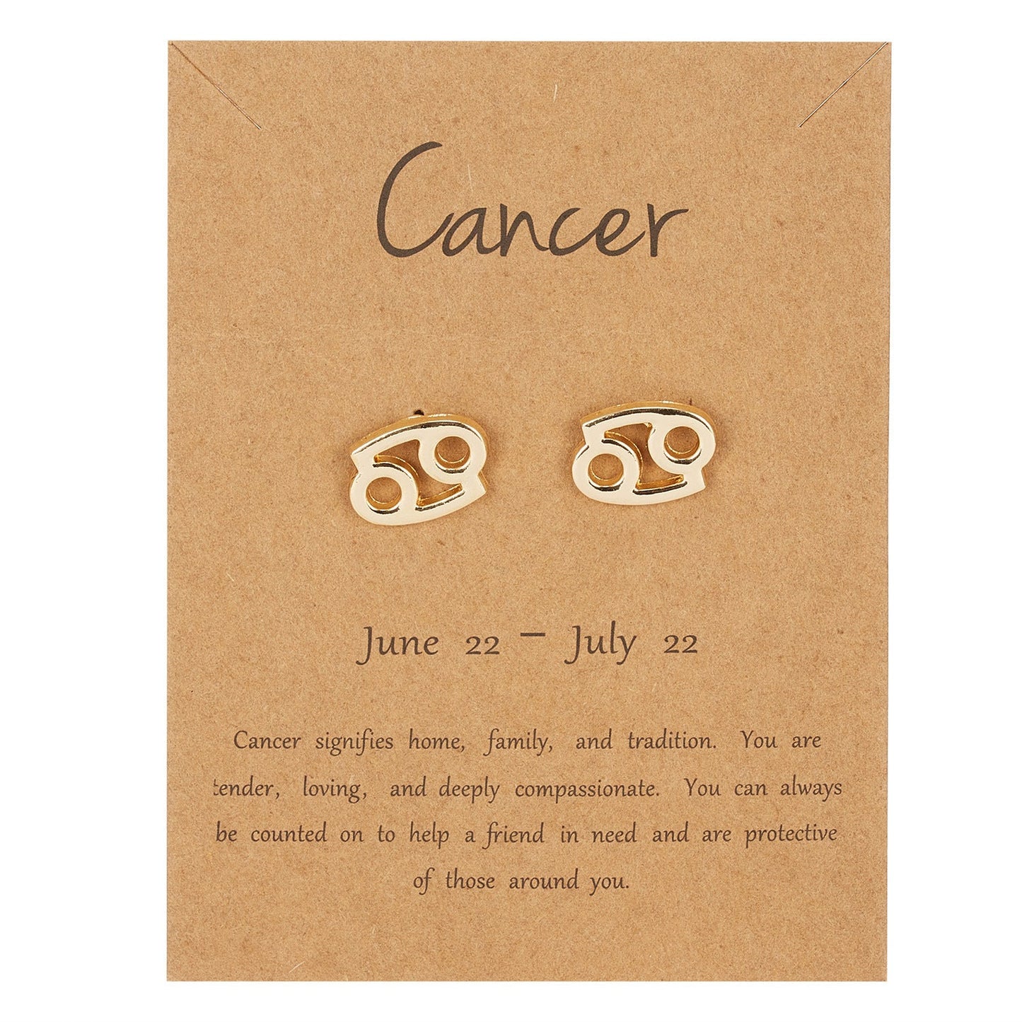 Cancer Zodiac Earrings