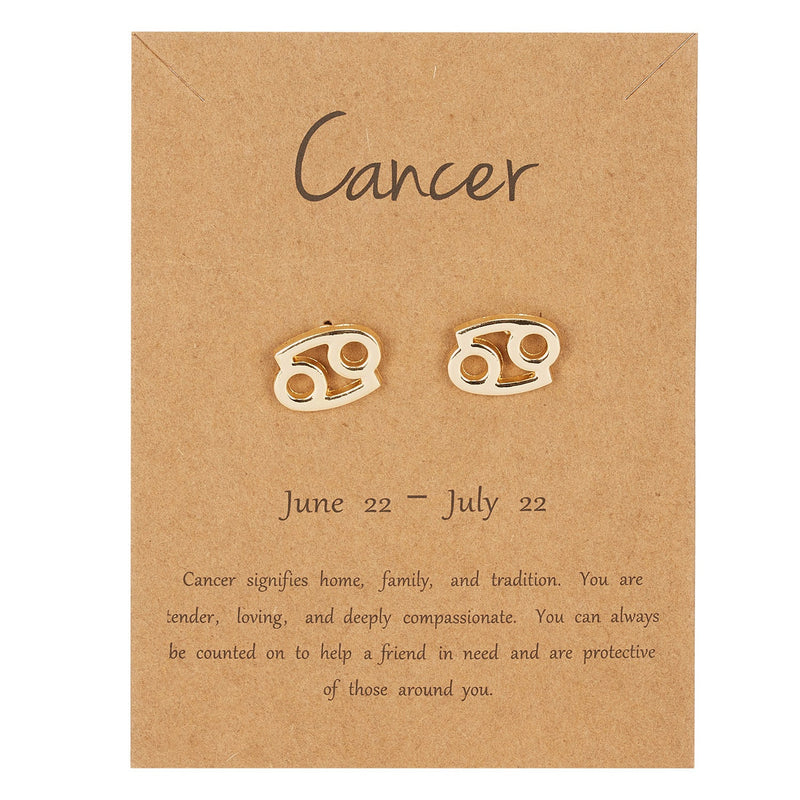 Cancer Zodiac Earrings