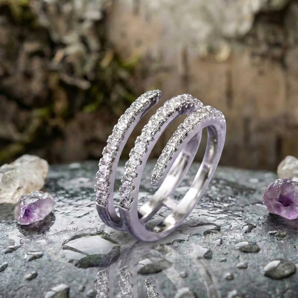 Elegant Shiny Cubic Zircon Ring