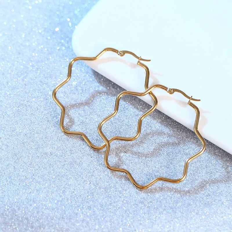 Gold Flower Earrings