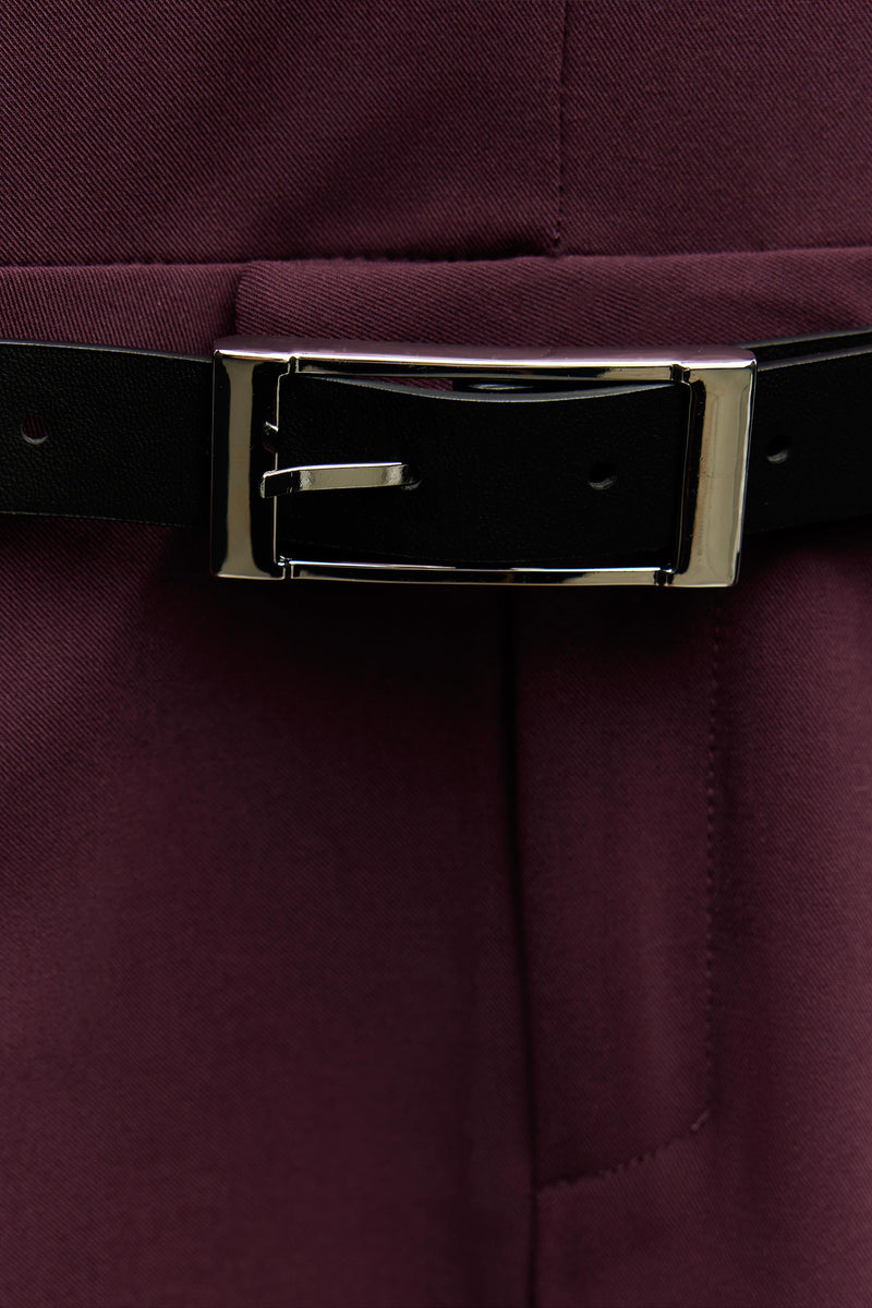 Belen V-neck Belted Mini Dress