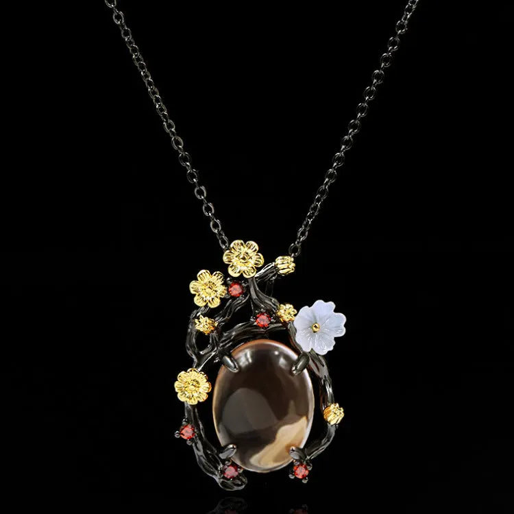 Vintage Smoky Quartz Necklace