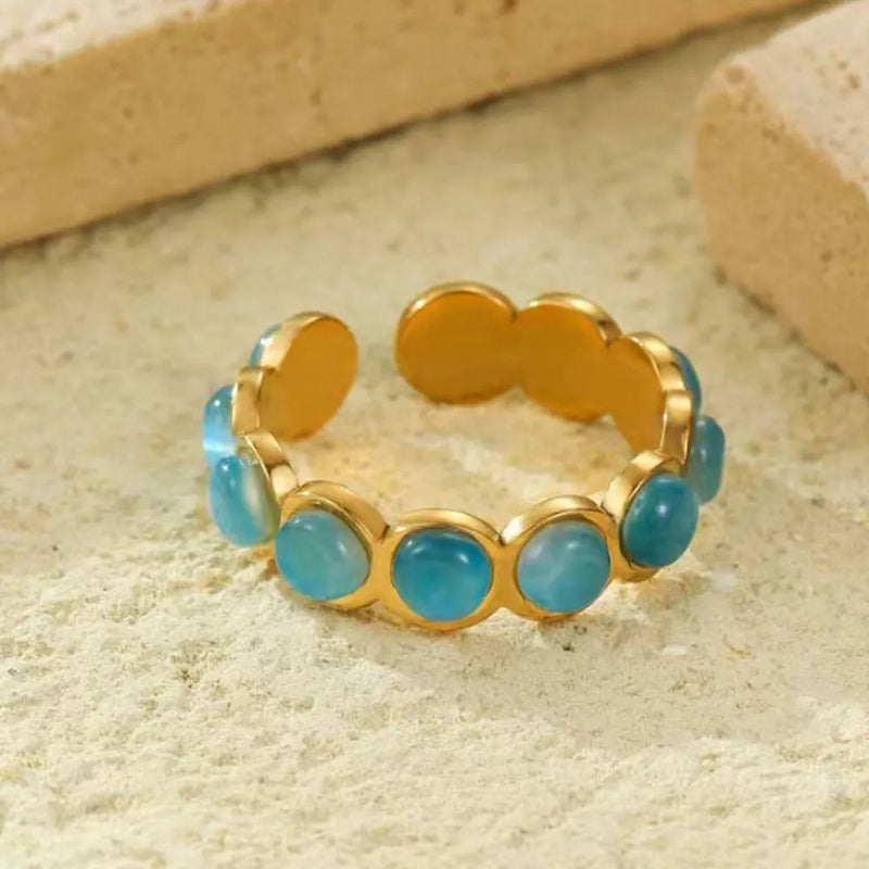 Elegant Aqua Chalcedony Ring