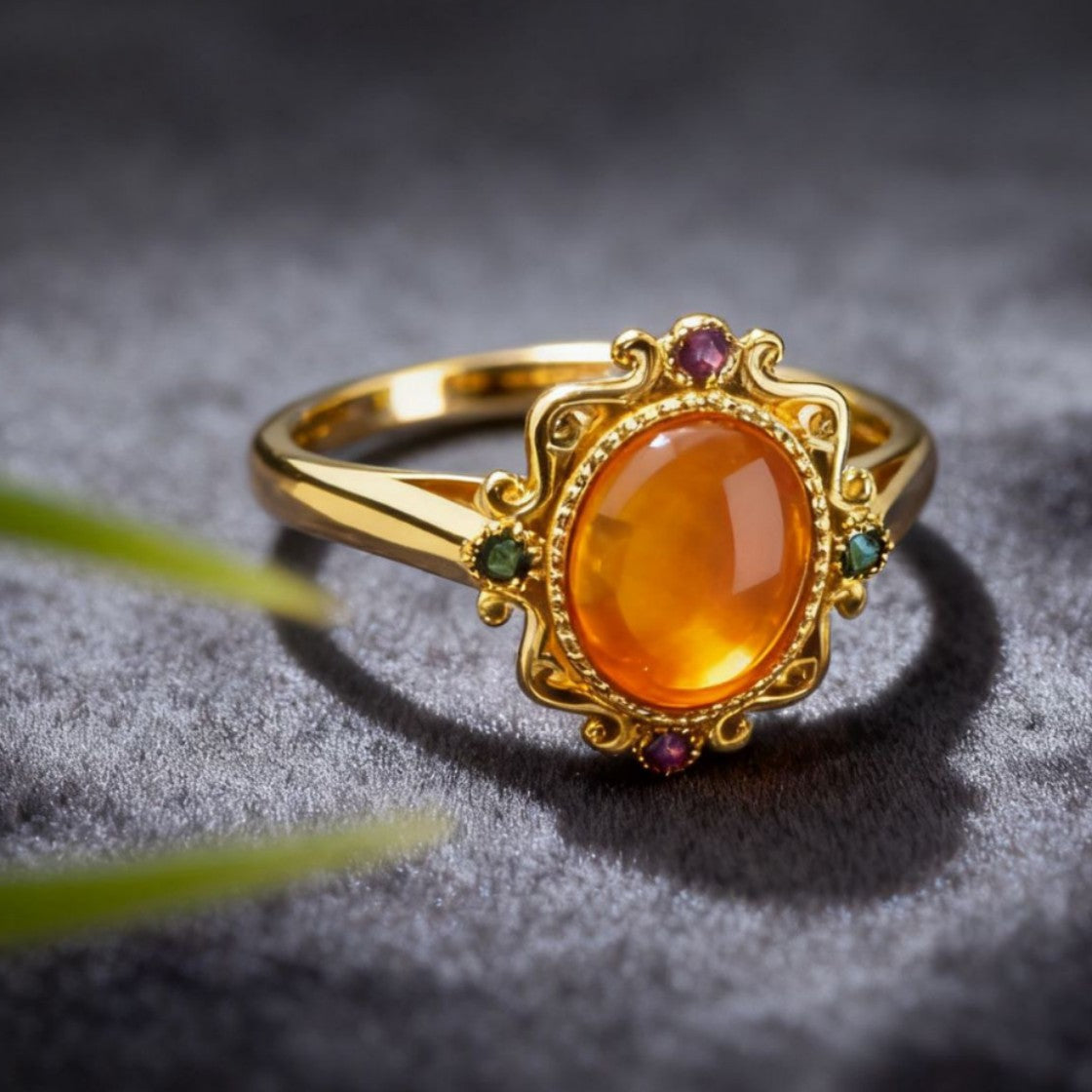 Vintage Amber Ring