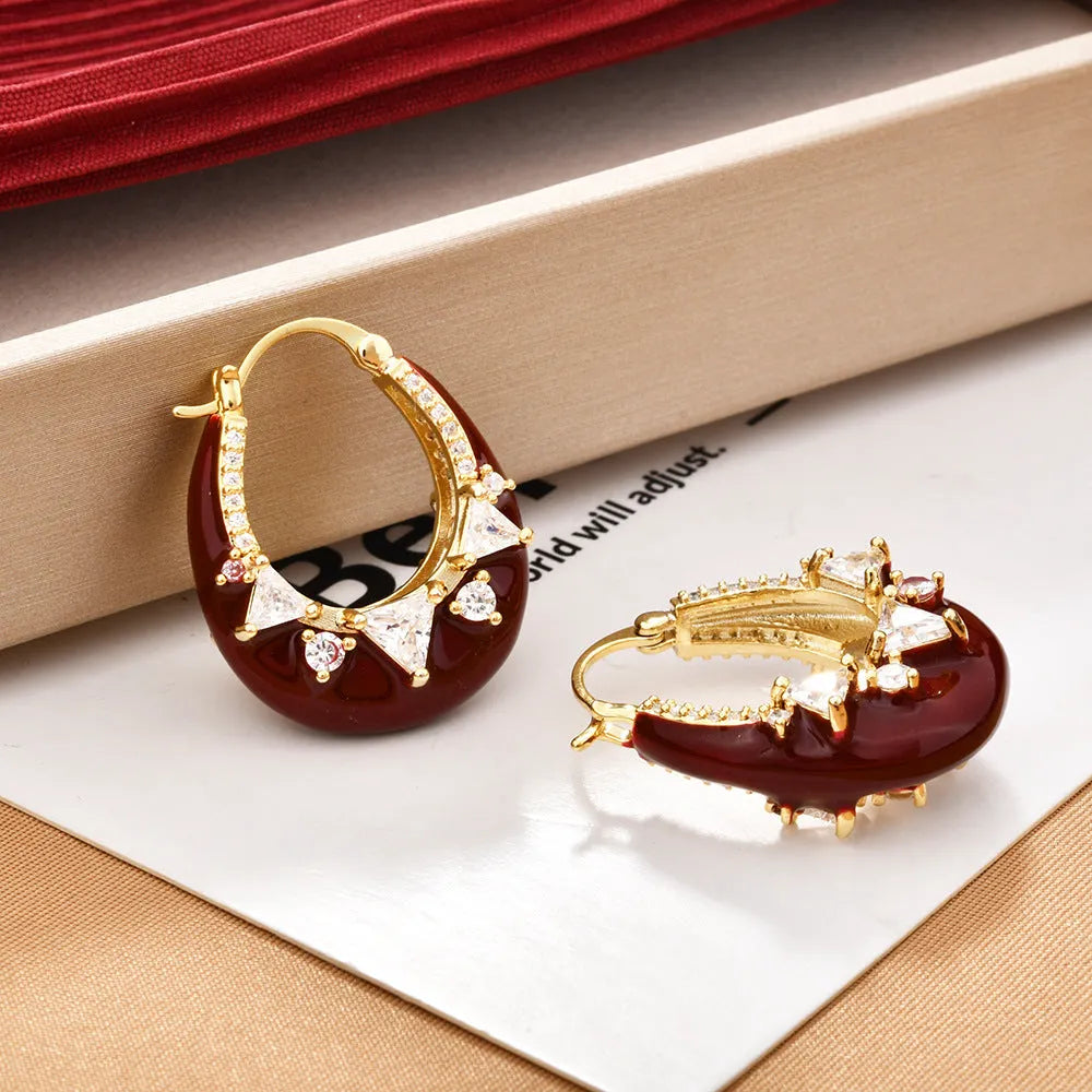 Elegant Ruby Earrings