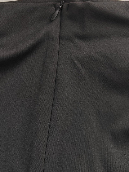 Skinny Color Zipper Mock Neck Midi Dresses