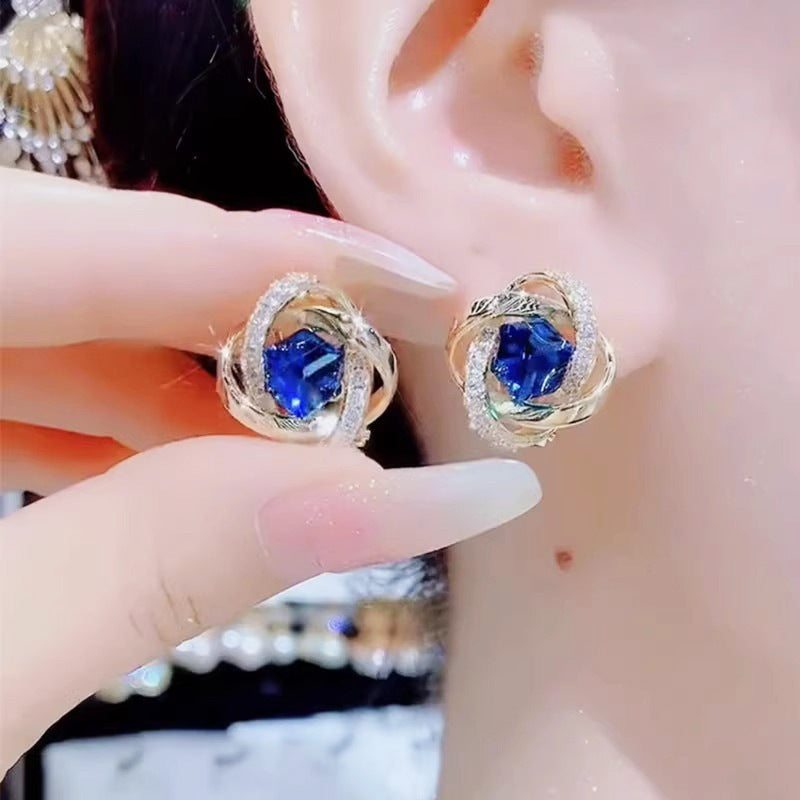 Elegant Sapphire Earrings