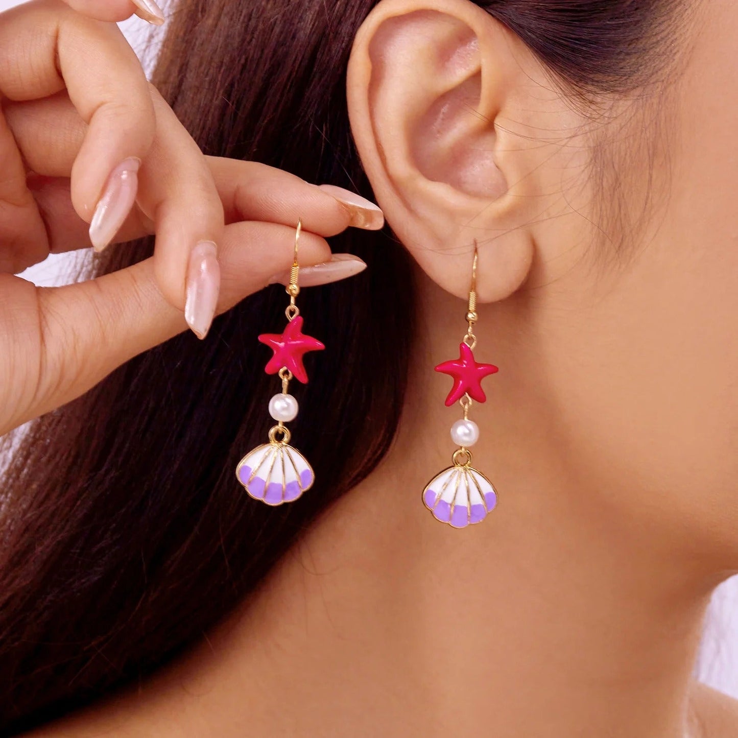 Statement Star Shell Earrings