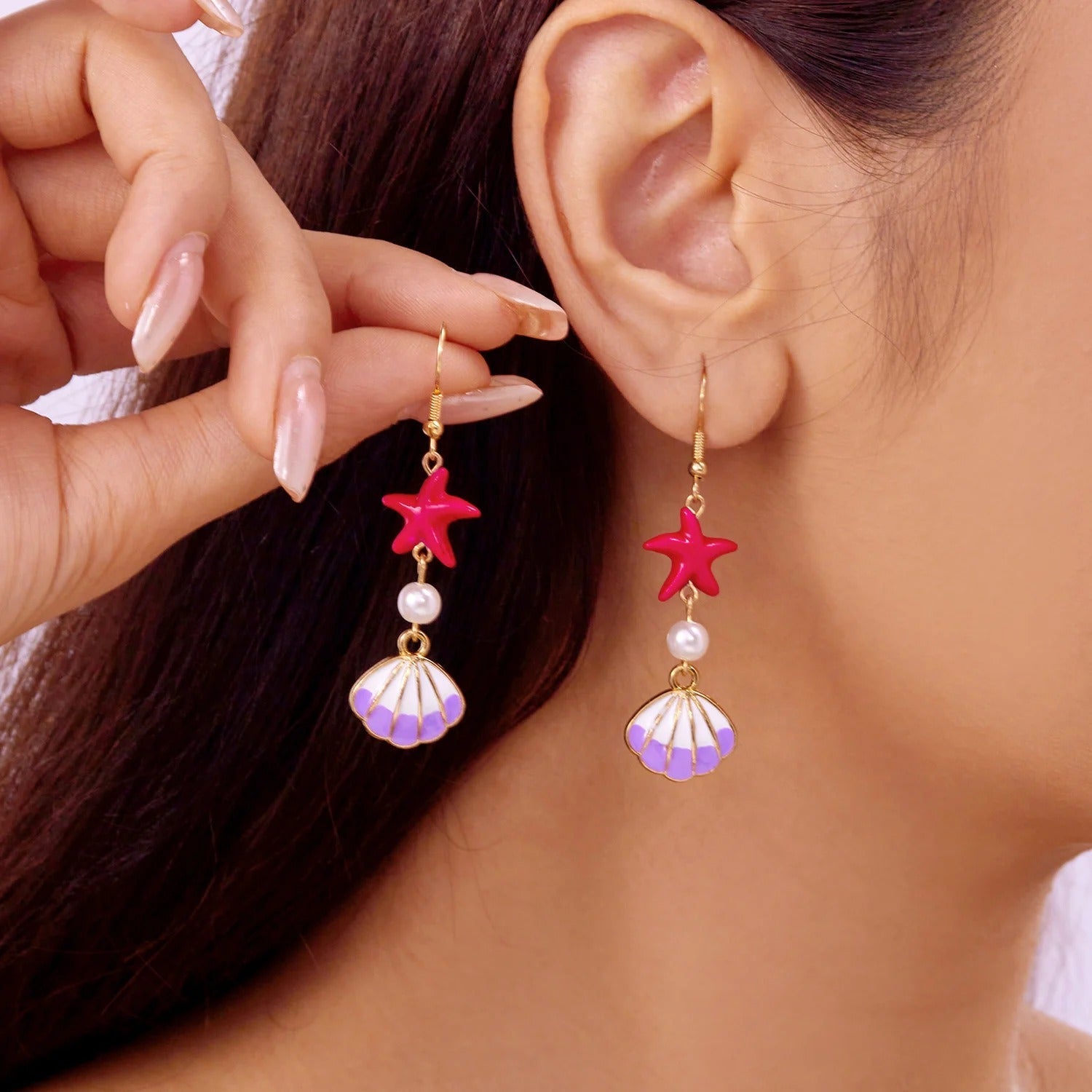 Statement Star Shell Earrings