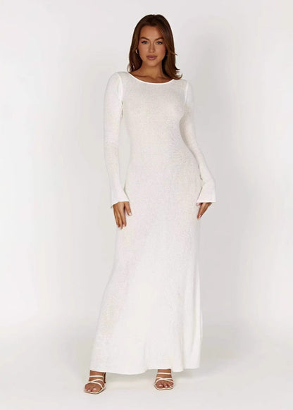 Evelyn - Open-back Knit Maxi Dress