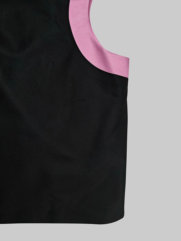 Sleeveless Hollow Pleated Split-joint Round-neck Maxi Dresses