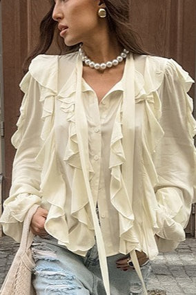 Tencel Loose Long-sleeve Blouse