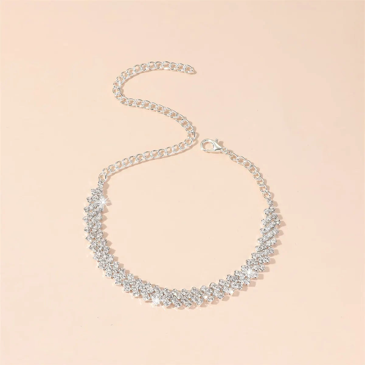 Vintage Silver Double Row Leaf