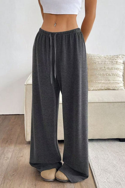 Drawstring Waist Knit Pants