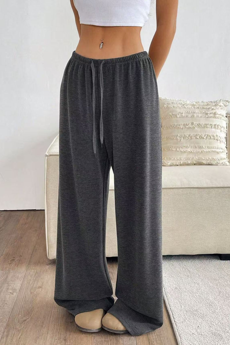 Drawstring Waist Knit Pants