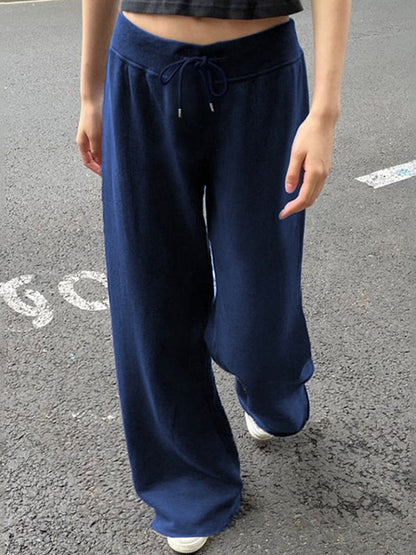 Color 2000s Lace Up Sweatpants