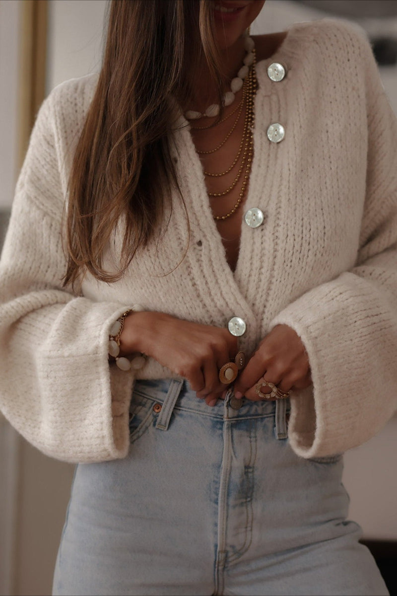 Single Breasted Knit Cardigan