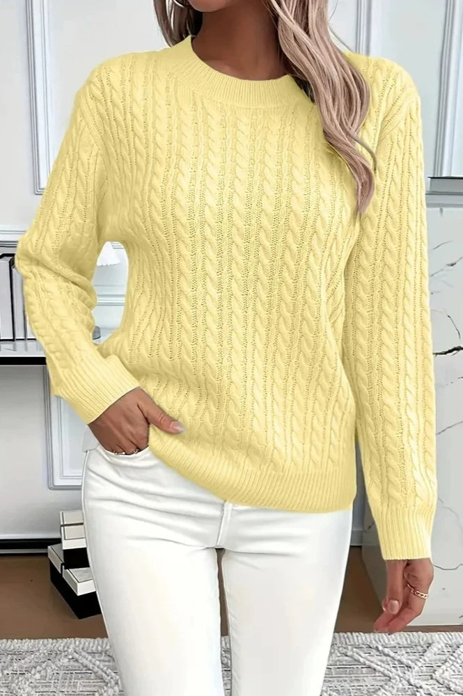 Round Neck Knit Sweater
