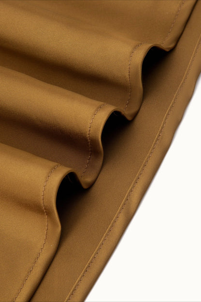 Satin Drawstring Mini Skirt