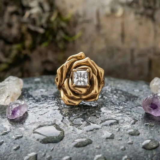 Elegant Gold Rose Ring