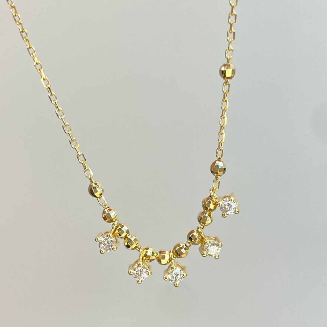 Elegant Gold Diamond Necklace